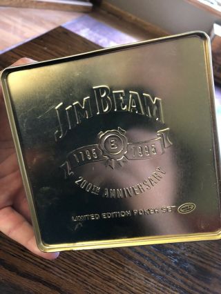 Jim Beam 200th Anniversary Limited Edition Poker Set Chips And Cards 3