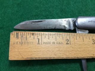 VINTAGE 2 blade folding Pocket Knife,  BARLOW TYPE WW II CATTARAUGUS BONE HANDLE 3