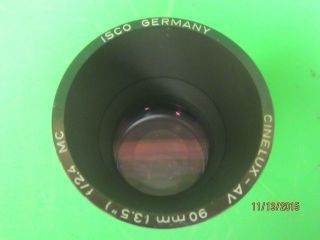 Vintage Isco Pc Cinelux Av 90mm F2.  4 Slide Projector Lens