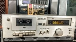Vintage Technics Rs - M11 Stereo Cassette Deck 1979 Silver Japan Fully Functional