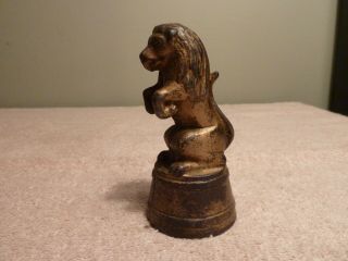 A.  C.  Williams Cast Iron Circus Lion On Tub Coin Bank No Reins 4 1/8 " Tall 1920 