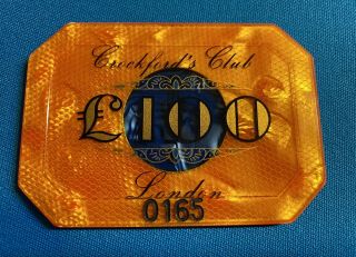 Crockford’s Club London £100 Plaque