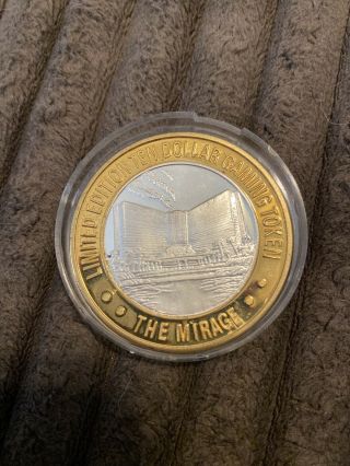 Limited Edition Ten Dollar Gaming Token From The Mirage.  999 Fine Silver