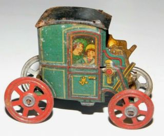 Meier Penny Toy Tin Horse Drawn Coach Buggy Wagon Toy