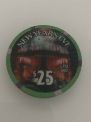 $25 Chip Aladdin Casino,  Las Vegas Nv - - Years Eve Limited Edition Of 500