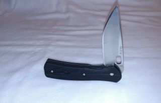 Buck 345 Large Vantage Select Knife With Black Paperstone Handles - Us Made Rare