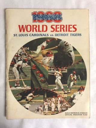 Vintage 1968 World Series Program - Detroit Tigers @ St Louis Cardinals - Busch