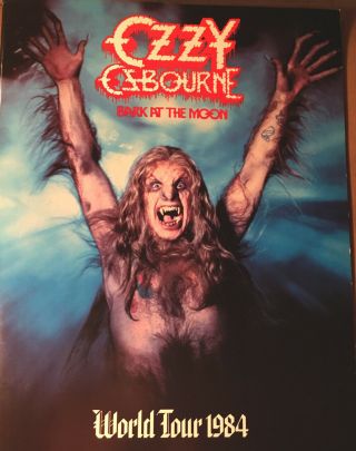 Vintage 1984 Ozzy Osbourne Bark At The Moon Concert Tour Program