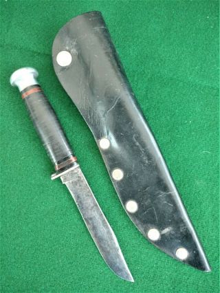 Old Vintage Case Hunting Knife With Case Xx Sheath 1940 - To - 1965