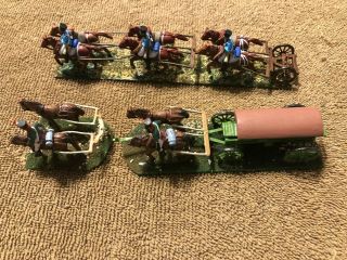 1/72 Hat Napoleonic Wars.  French Baggage Wagon & Artillery Limber,  Painted & Base