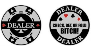 Aggressive Double Sided Heavy Poker Dealer Button Exclusive The Poker Store