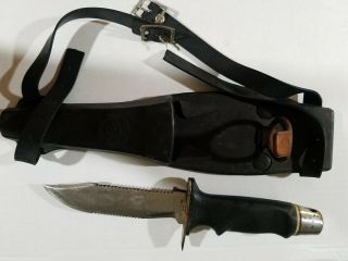 Vintage Scuba Diver Knife Kinugawa Pacific Co.  Japan 7 In.  Blade