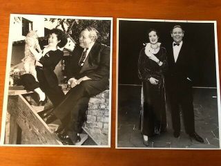 2 Vintage B&w Photos Of Elsa Lancaster & Charles Laughton 8x10