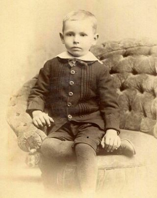 Antique Cabinet Photo Darling Little Victorian Boy Id 