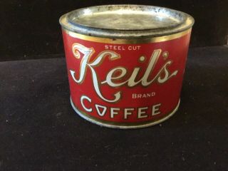Vintage Keil’s Coffee Tin Billings Mont.  Rare Tin