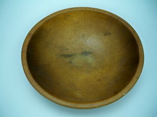 Antique 10 3/4 " Primitive Wooden Dough Bowl