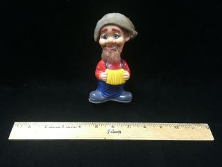 Vintage 1960 ' s Alps,  Japan Accordian Playing Hillbilly Hobo Wind Up Toy - 2