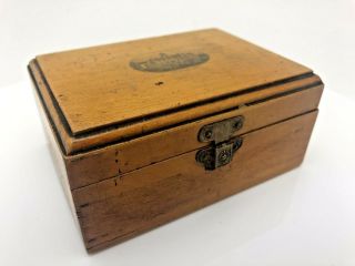 Vintage Mauchline Ware Box Victorian Antique Wooden The College Bala Wales Retro