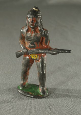 Vintage Antique Lead Toy Native American Indian Figure (inv.  No.  551)