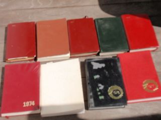 9 Vintage Personal Hand Written Agenda Books 1969 - 1977 Foreign Language