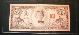 (1) Playboy Casino Fun Nite $5.  Bill - Bunny Money - Atlantic City,  Jersey