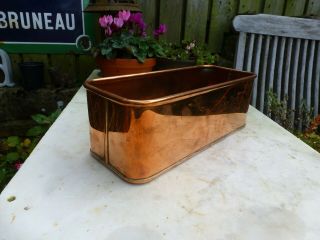 Vintage Copper Planter Trough Jam Pan Tub Plant Pot Window Box