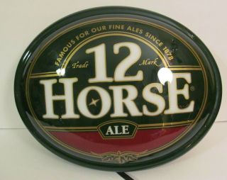 Vintage Genesee Beer Lighted Sign 12 Horse Ale Genesee Brewing Co.  Rochester,  Ny