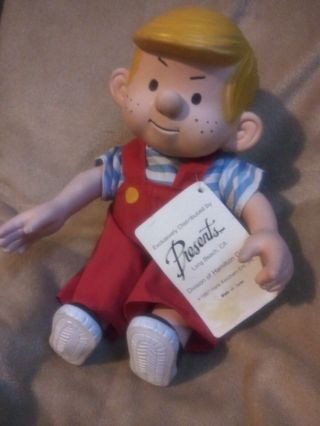 Vintage Dennis The Menace Rubber Doll 9 " Toy Figurine Collectible
