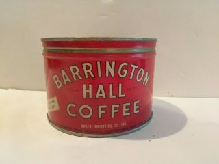 VINTAGE KEYWIND COFFEE TIN CAN BARRINGTON HALL 2