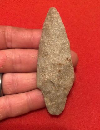 Top Quality 3 1/2” Quartzite Poplar Island - Pa Indian Artifact - Ny Arrowhead