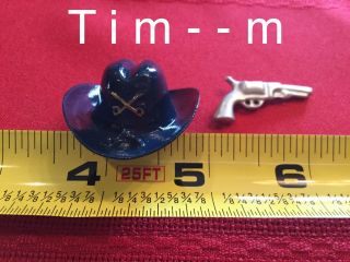 Custom Hat And Military Pistol For Hartland General Custer Figure 800 Series
