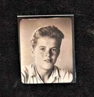 Tiny Old Vintage Antique Photo Booth Photograph Handsome Young Man