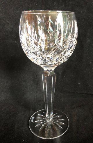 Vintage Waterford Crystal Lismore 7 3/8 " Hock Wine Glass Gothic Mark