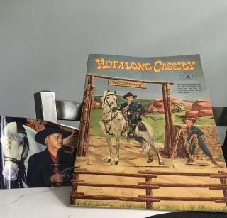 1950 Hopalong Cassidy Paper Doll Punchout Book With Hoppy Picture - Whitman
