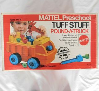 1972 Mattel Preschool Tuff Stuff Pound - A - Truck - Complete W/box 7031