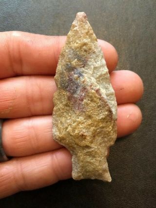 Quality 3” Quartzite Hoovers Island - Pa Indian Artifact - Ny Arrowhead - Lanc Co Pa