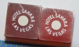 Sahara Casino Hotel Dice Las Vegas Nv Nevada Craps Vintage Red Ratpack
