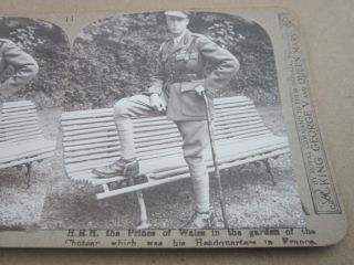 Hrh Prince Of Wales Vol 1 No 11 Realistic Travels Ww1 Stereoview Card Militaria