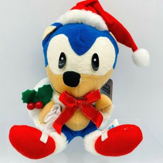 Rare 1991 Sega Sonic The Hedgehog Sonic Stuffed Plush Doll Vintage Christmas