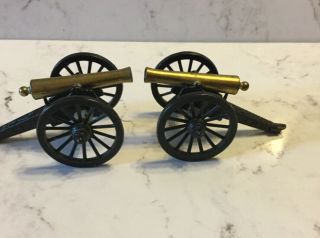 Matched Pair Penncraft Die Cast Toy Civil War Era Cannons