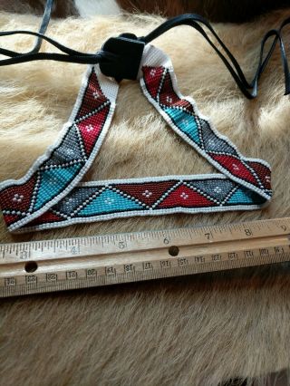 Native American Styled Beaded Hat Band Geo Design