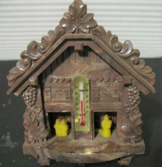 Vintage Mystic Weather Forecaster,  Plastic House/chalet,  Old Witch Cm1079