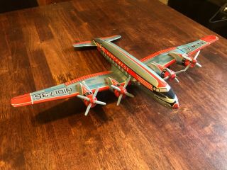 Northwest Airlines Tin Friction Toy Airplane Asahi Japan N101735