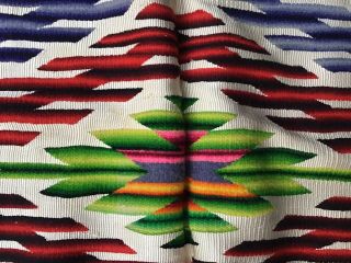 VTG Indian Native American Aztec “THEMED”Beautiful Blanket Canvas? Burlap? 90X48 3