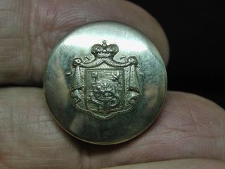 UNKNOWN RUSSIAN NOBLE FAMILY COAT OF ARMS 22mm S/P LIVERY BUTTON Paris? 3