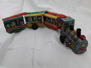 Vintage Disneyland 8400 Express Tin Windup Toy Train Made In Japan