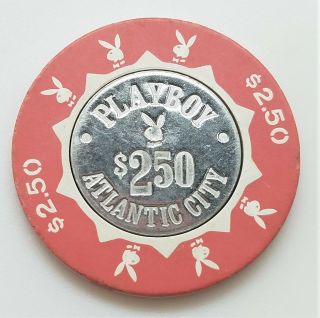 Playboy Club $2.  50 Casino Chip Atlantic City Jersey House Mold Coin Inlay