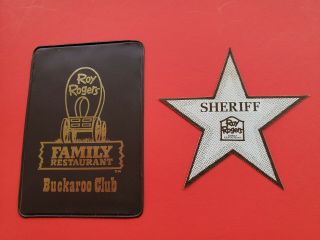Roy Rogers Vinyl Resturant Buckaroo Club Card Holder Plus Sheriff 