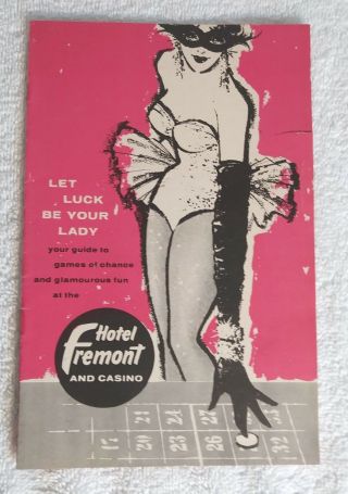 Vintage 1960 Fremont Hotel & Casino Color Brochure Las Vegas Nevada - Lady Luck