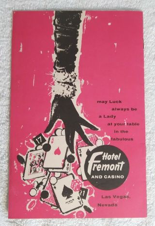 Vintage 1960 FREMONT Hotel & Casino Color Brochure Las Vegas Nevada - Lady Luck 2